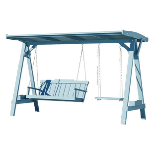 单人儿童阳台室内实木秋千户外庭院防腐木吊椅室外花园露台小院子