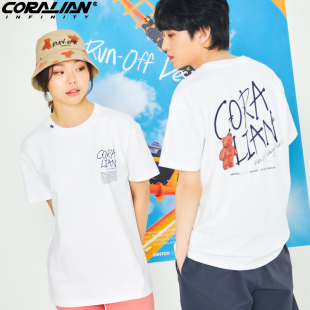 运动t恤女款 男休闲印花宽松棉白色半袖 短袖 新款 T恤 夏季 可莱安正品