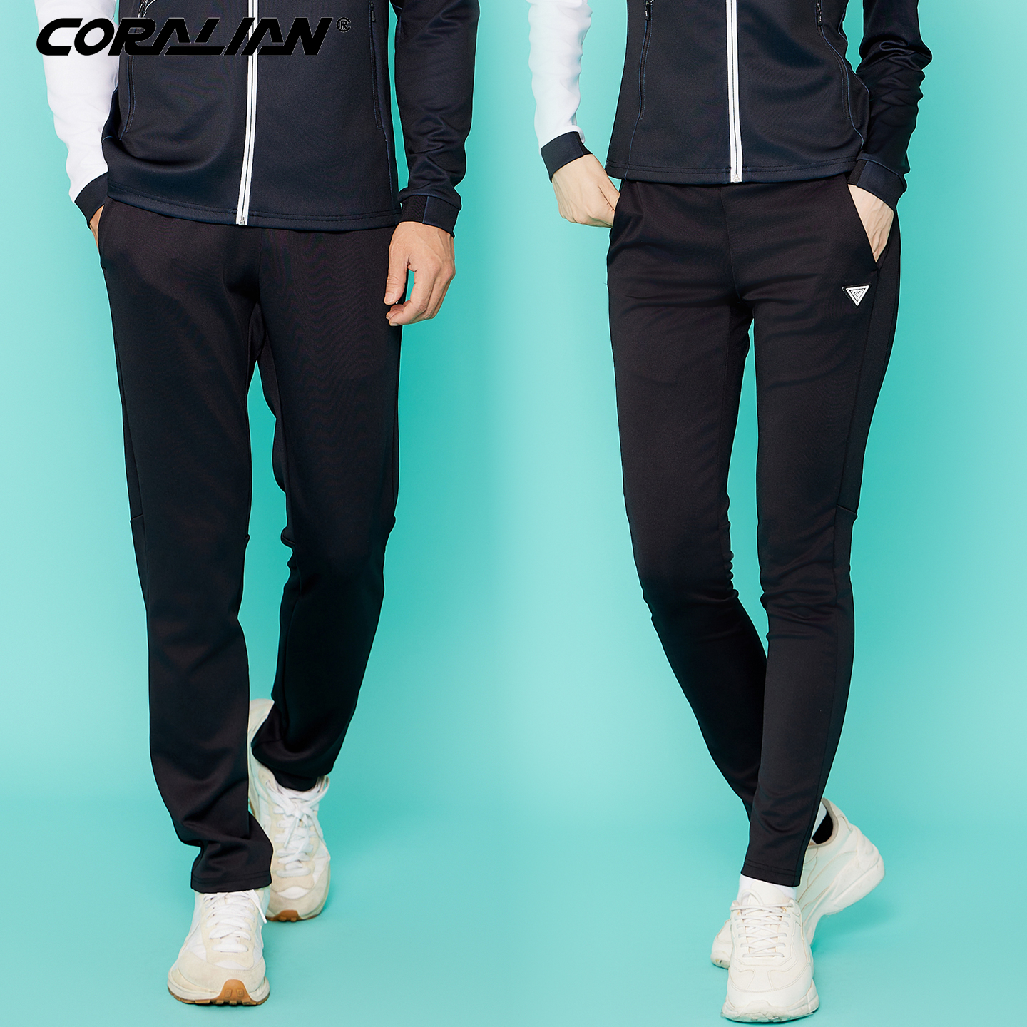 可莱安韩国羽毛球长裤女款透气速干男比赛训练时尚修身情侣运动裤