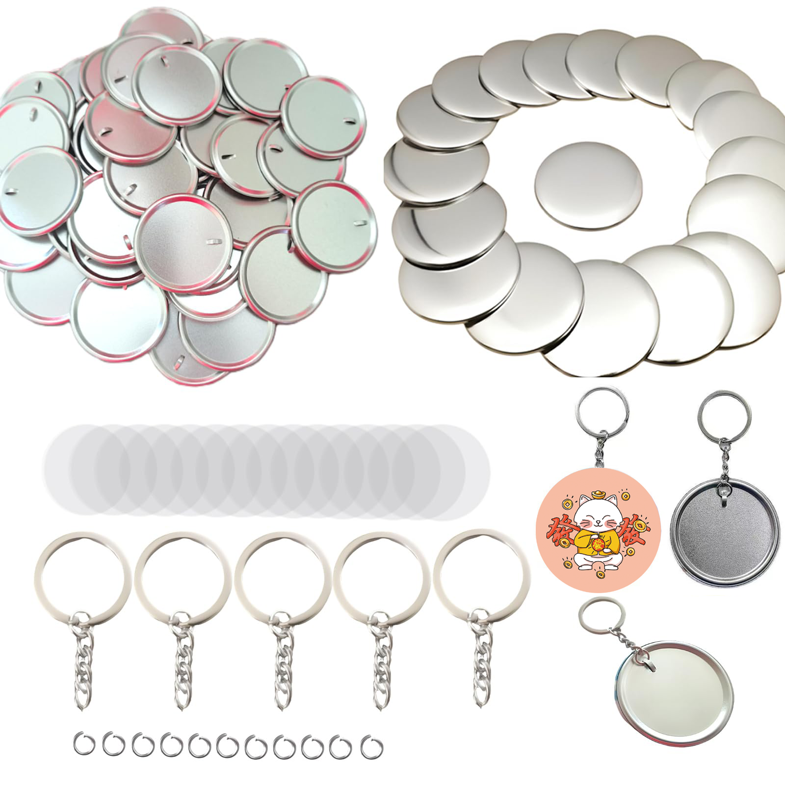 吧唧冰箱贴钥匙扣小镜子材料