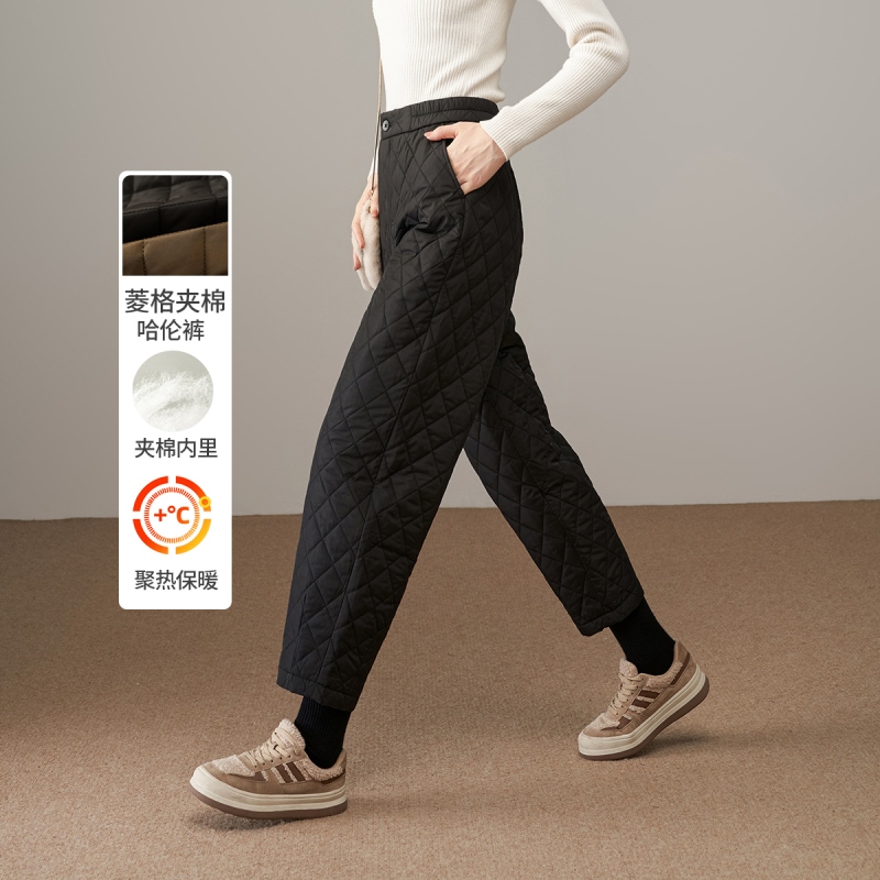 娅丽达宽松加厚棉裤哈伦裤女冬