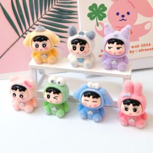 植绒三莉鸥蜡笔小新 盲袋萌粒diy饰品挂件钥匙扣文创礼品树脂