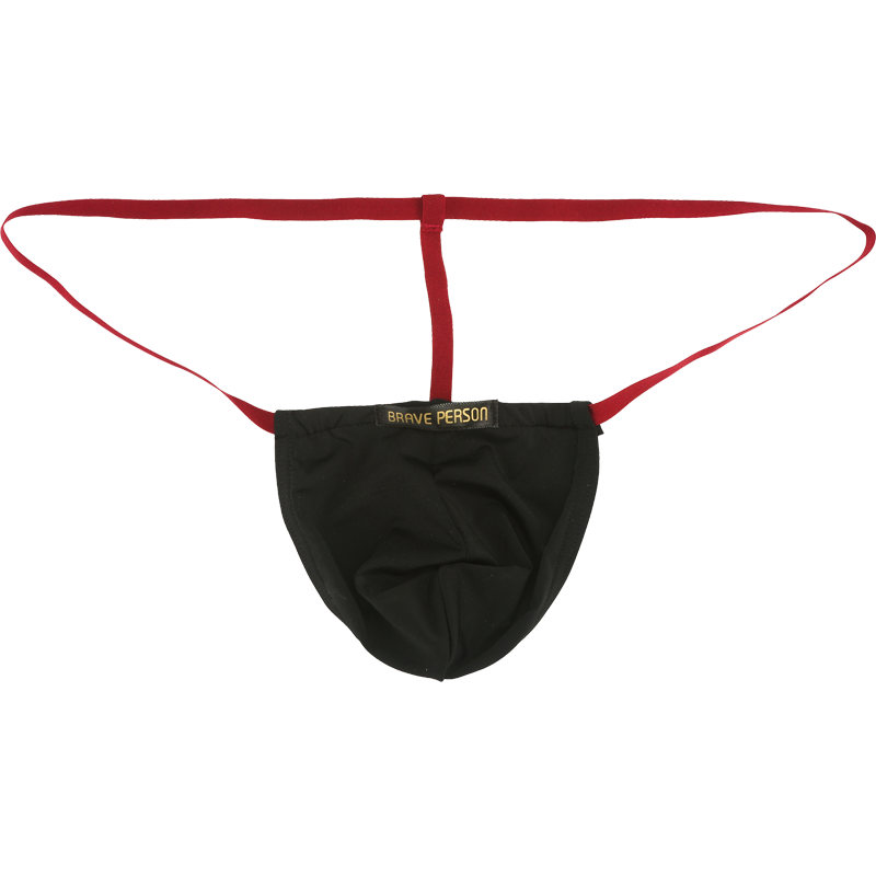 【2条】无畏船长低腰性感细带T裤内裤 男士弹力紧身U凸囊袋丁字裤