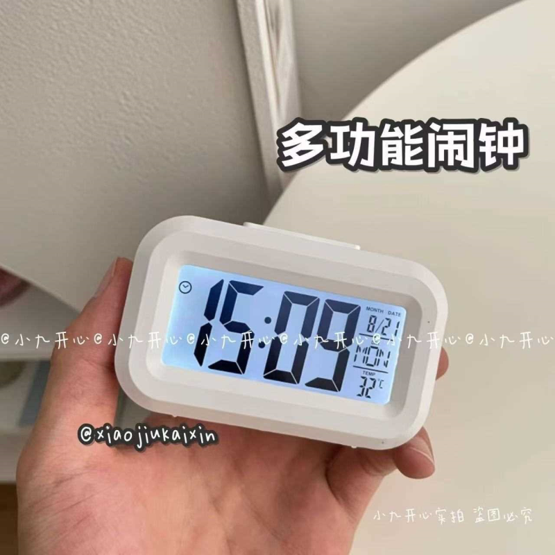 闹钟学生用带夜光床头简约创意电子钟多功能小时钟宿舍闹铃贪睡钟