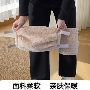 护膝加绒保暖关节外戴老寒腿加厚魔术贴护腿套防冻腿易穿不勒腿