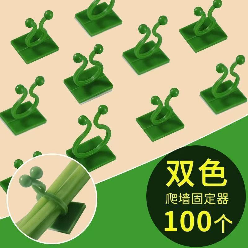 绿箩爬上神器爬墙上固定器绿萝绿植攀爬夹子墙上无痕挂钩粘爬藤杆