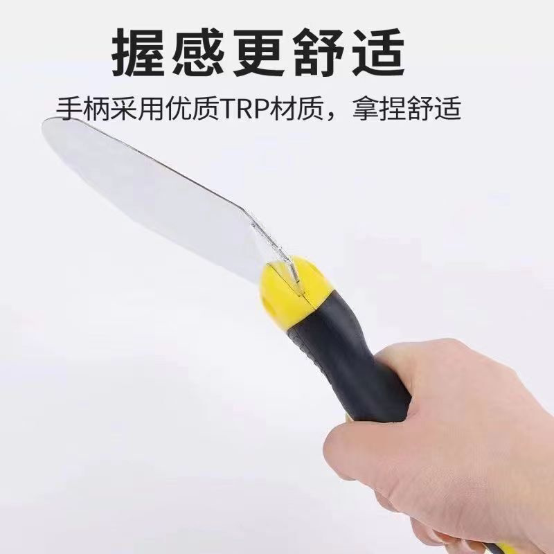 弧形不锈钢铲刀上料托灰板油漆腻子工刮腻子上料器新款弧形油灰刀