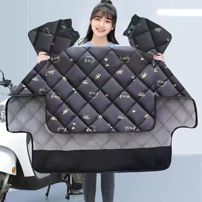 电动车挡风被冬季加绒加厚秋冬天款电瓶小车女保暖防寒防水防风罩