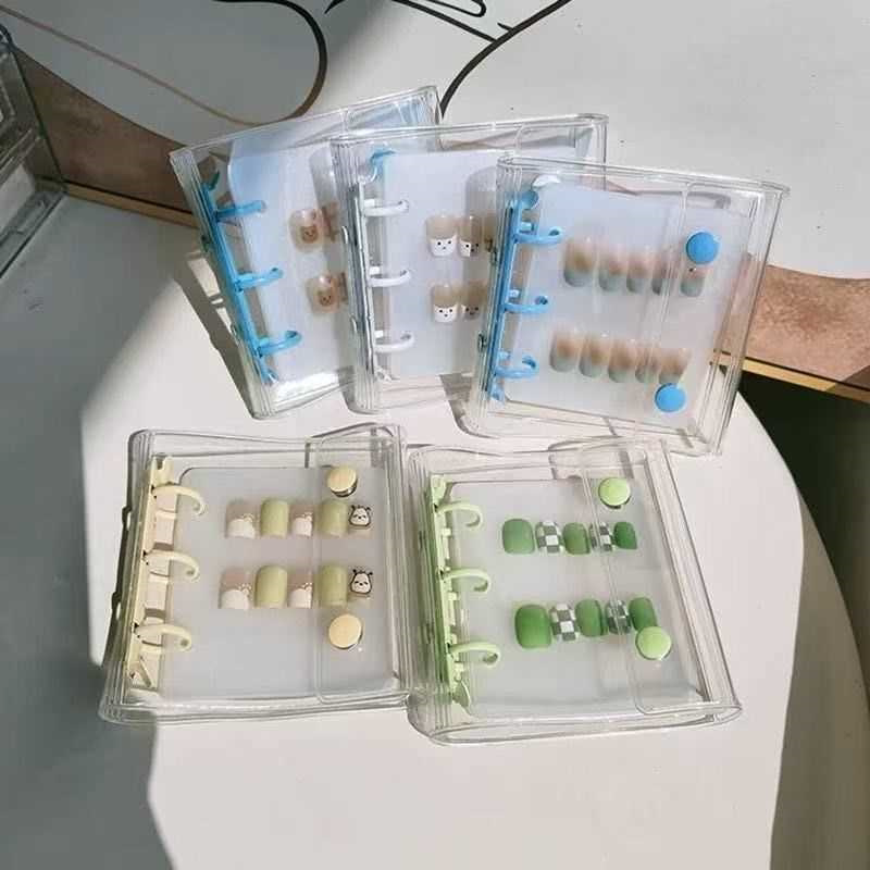 穿戴甲美甲收纳册展示板可爱美甲活页本子高级迷你可爱甲片收纳