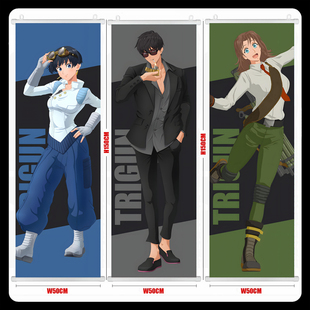 枪神TRIGUN 威席 斯菲 尼古拉米莉 宿舍墙饰挂画海报壁画谷子周边