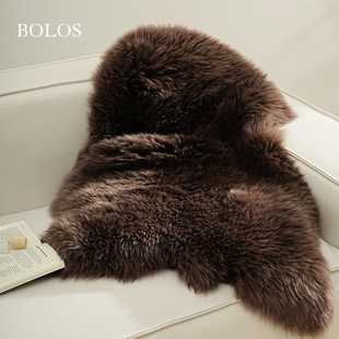 柏洛斯fleece雅憩羊毛坐垫客厅沙发垫卧室床边垫轻奢长毛地垫地毯