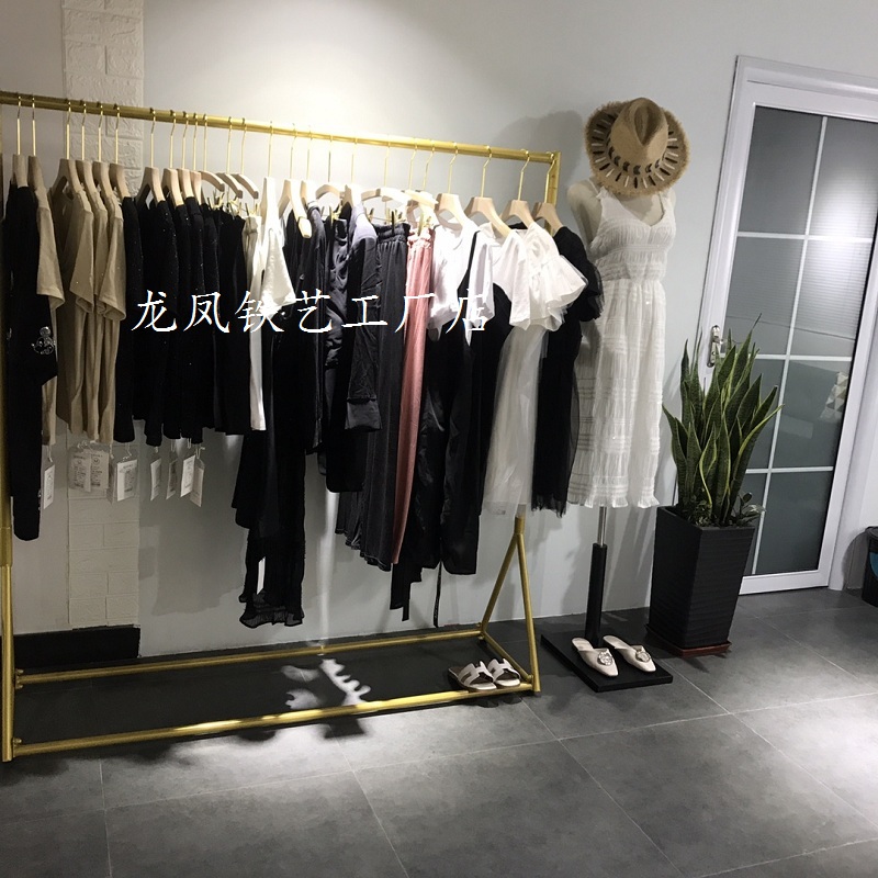 网红落地式女装店简约童装正挂衣架33.00元包邮