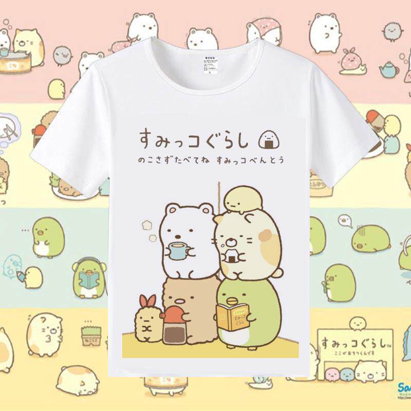 角落生物T恤可爱猫咪白熊企鹅炸猪排二次元动漫周边短袖衣服童装|ruв категории Женская одежда, футболка - от Buy2taobao.com для оказания профессиональной услуги покупки агента Taobao