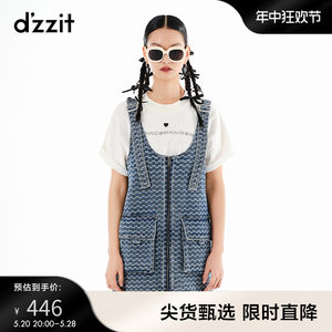 dzzit地素奥莱春秋牛仔连衣背带短裙子女小众设计3E2RE046S