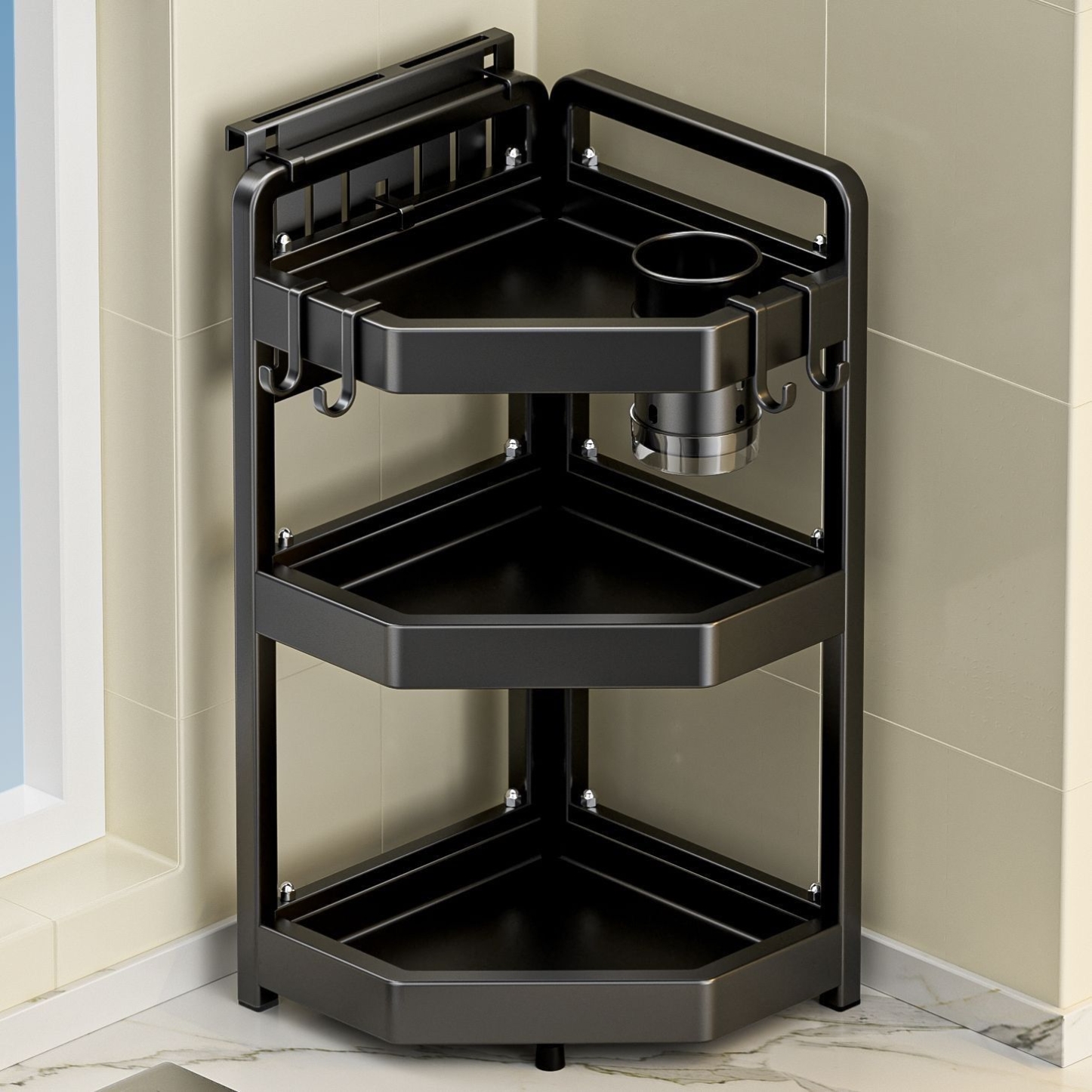 厨房调料品置物架双层家用台面多功能调味料放油盐酱醋的收纳架子