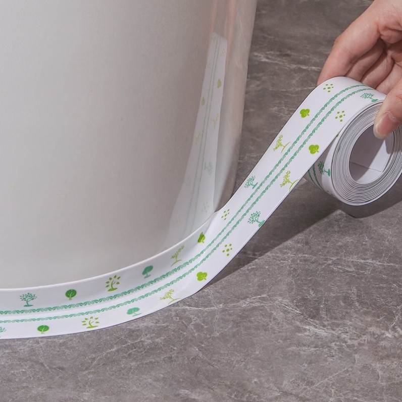 马桶贴防水胶带马桶底座密封胶厨房防霉水槽缝隙浴室美缝贴密封条