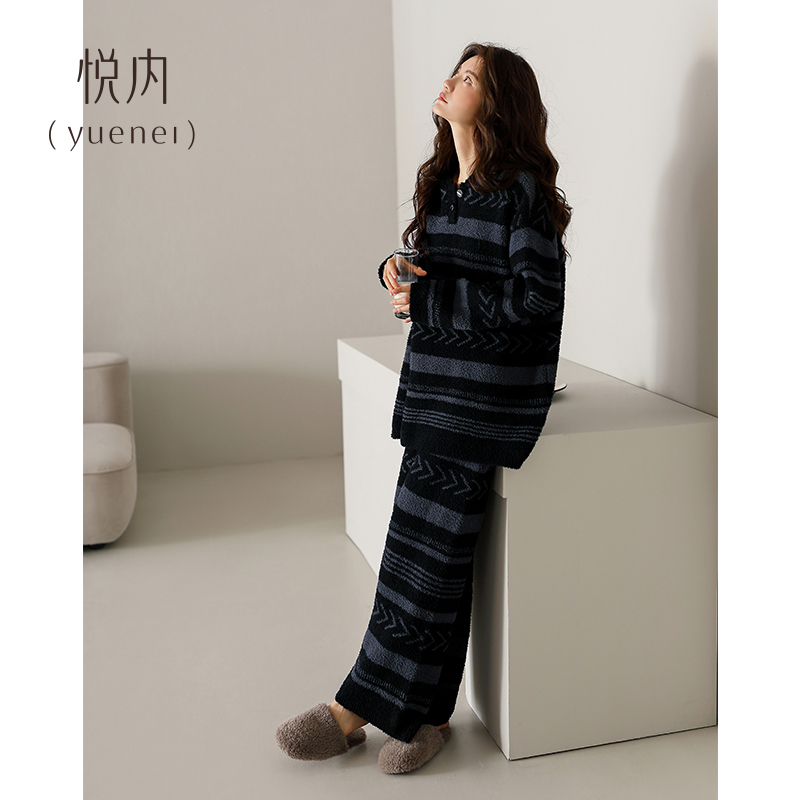 【商场同款】悦内女士半边绒睡衣