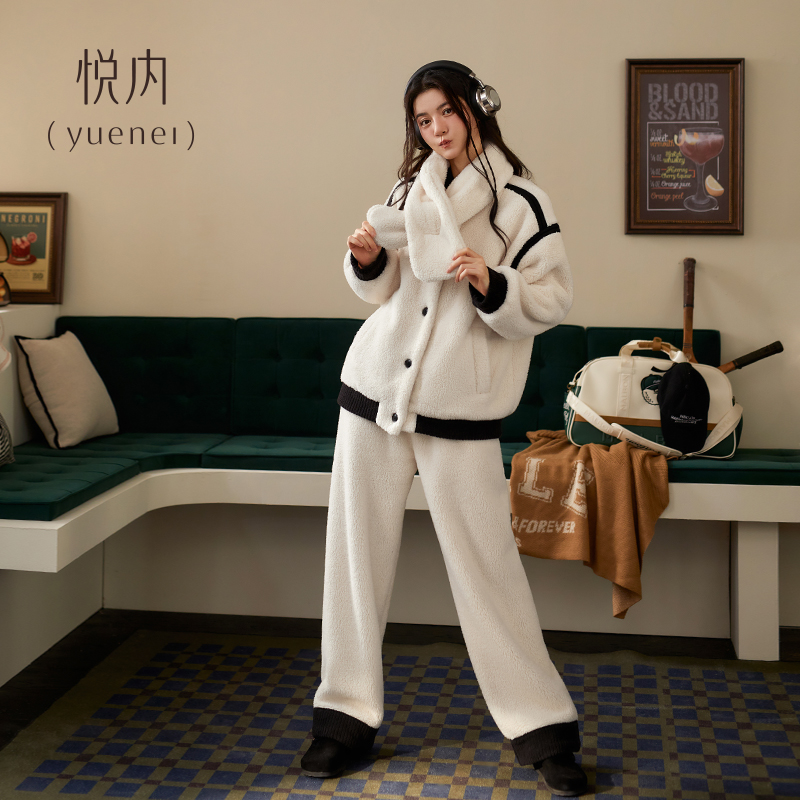 【商场同款】悦内女士珊瑚绒睡衣