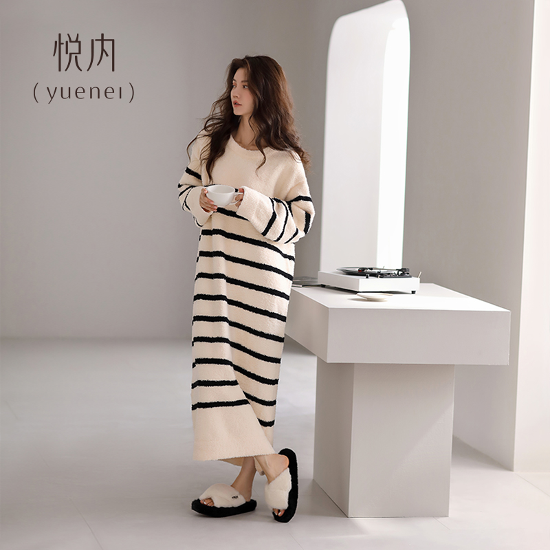 【商场同款】悦内女士半边绒睡衣