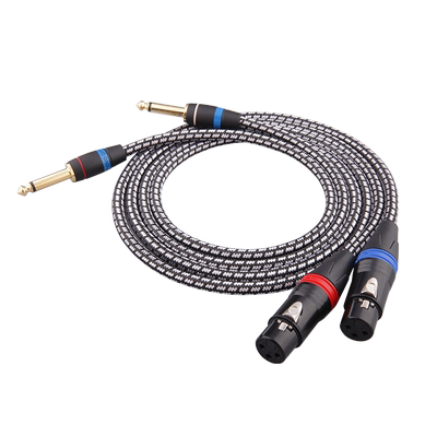 Moveon镀银6.5转卡侬音频线