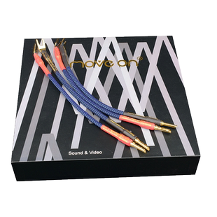 天蓝Tanner无氧铜6N音箱跳线双线分音hifi香蕉头Y插U插音响喇叭线