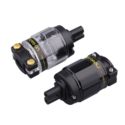 紫铜镀铑解码功放两孔插尾电源线