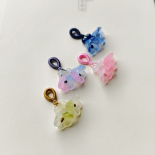 绳圈款风铃花吊坠服饰压襟小挂坠手作小提溜手串隔珠手链diy配件