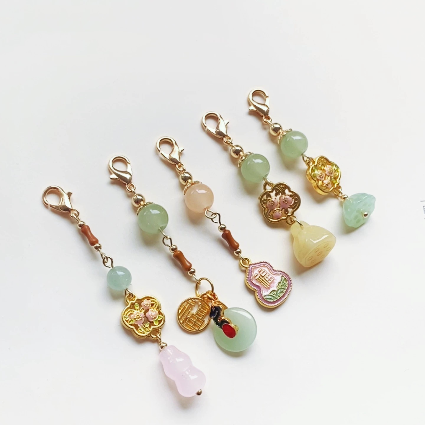 新款国风新中式平安扣如意福禄葫芦旗袍压襟小吊坠挂件古装配饰品