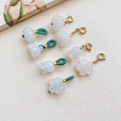 diy手串小提溜手链挂件耳坠配件 南瓜莲蓬手编绳小吊坠手作材料包