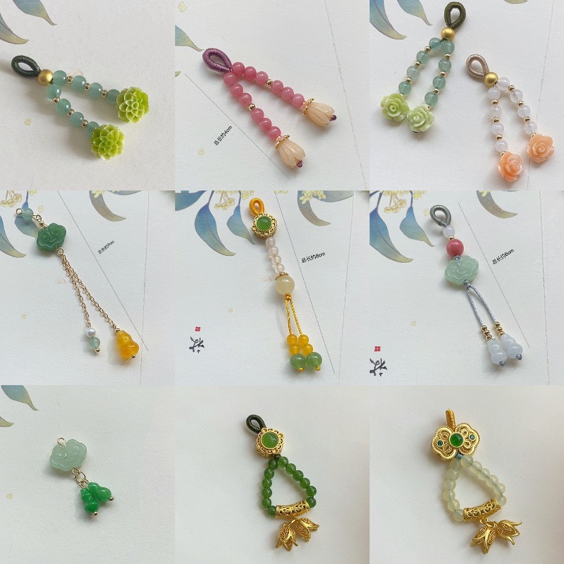 手编绳中式旗袍唐装汉服压襟吊坠女复古国风吊坠挂件服饰配件纽扣