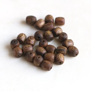 天然沉香散珠DIY老型鼓珠佛珠串珠男女念珠配件配饰保真老料臻品