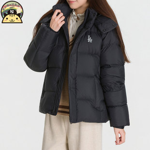 MLB鹅绒服2026冬季新款洋基队NY女子潮流连帽保暖时尚羽绒服DJB62