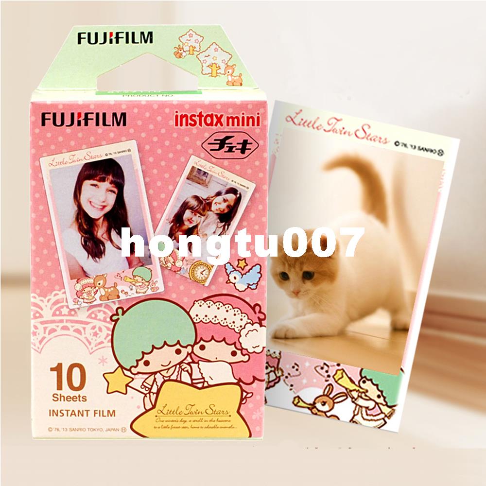 10 Sheets Fuji Instax Color Film Little Twin Star Photo Pape