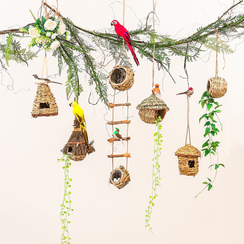 鸟巢鸟窝壁挂创意装饰森系吊饰景观环境布置幼儿园教室走廊墙面