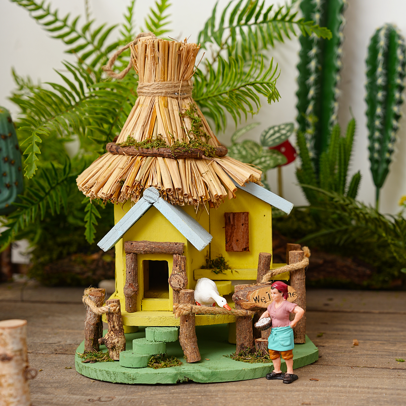 户外阳台鸟屋鸟巢装饰品摆件挂件