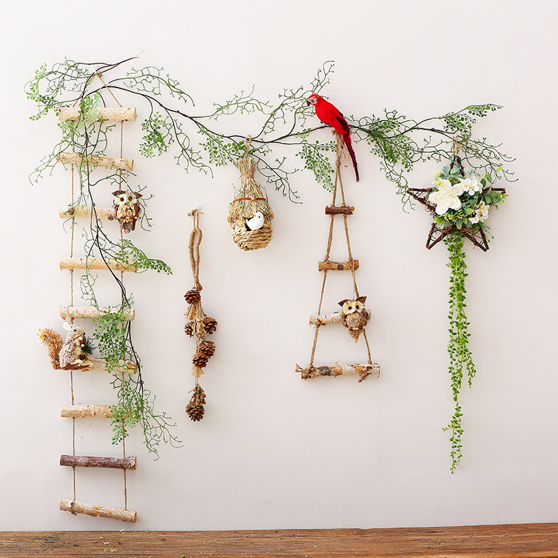 kindergarten Sen family decorate Botany natural arrangement wall metope Green leaf Rattan ladder Air Pendant Wall hangingin the Home accessories , Mural  category - from Buy2taobao.com to provide professional Taobao agent buy service