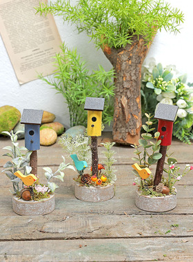 木屋摆设摆件自然角幼儿园植物角户外装饰微景观别墅庭院花园布置