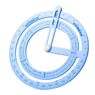 活动角教具尺子小学生三四年级360度量角器数学画角神器文具几何儿童学习专用品多功能角度尺演示器教学教师