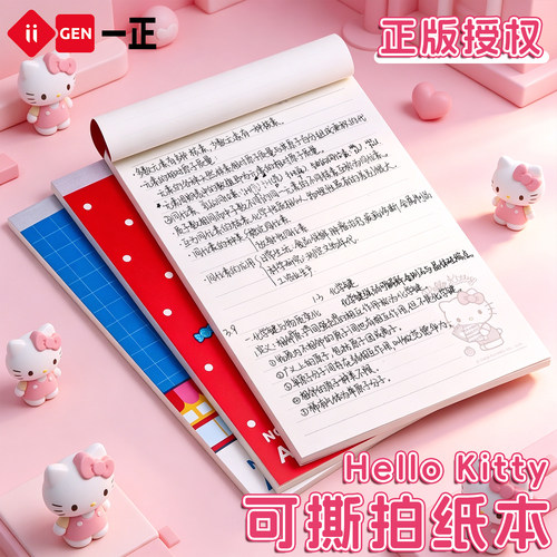 一正正版凯蒂猫A5/A6可撕拍纸本