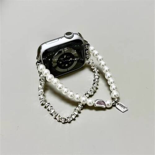 iWatchS11珍珠手链金属表带