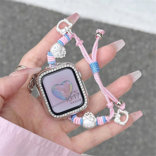 可爱猫咪编织iwatch手表带