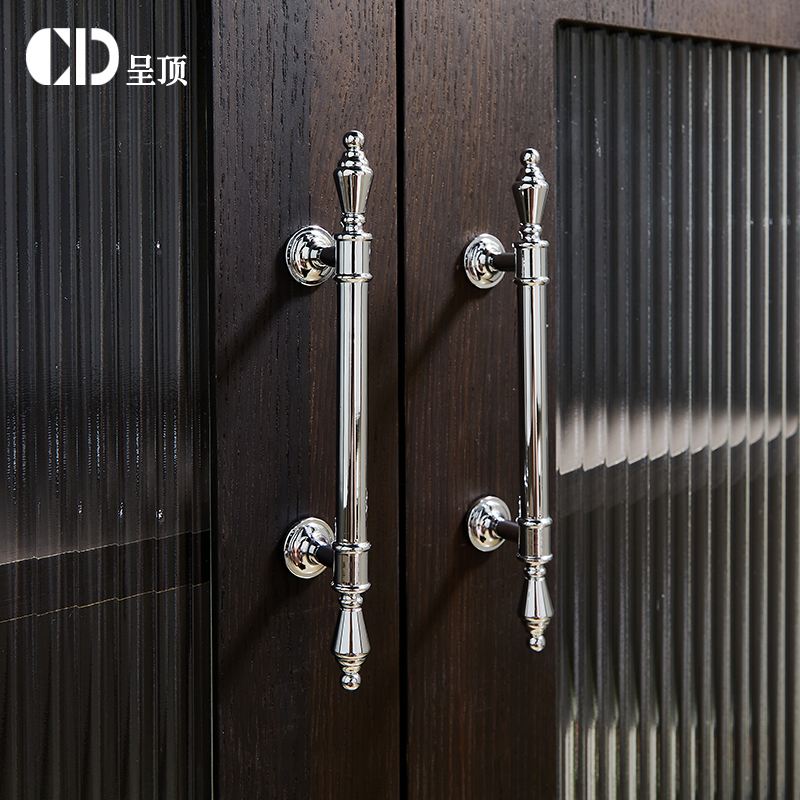 法式柜门抽屉镀铬银色拉手