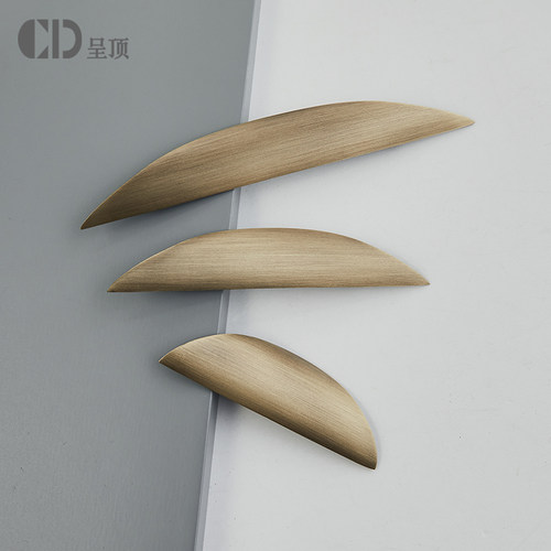 拇指拉手古铜色黄铜柜门抽屉把手