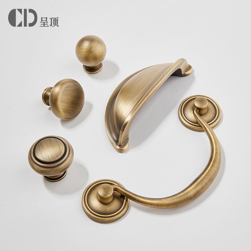 法式黄古铜柜门抽屉复古拉手