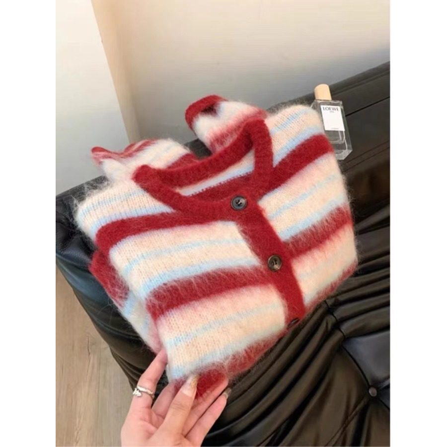 毛衣女秋冬不起球时髦时尚洋气上衣设计感小众水貂绒针织开衫外套,女装/女士精品,毛针织衫,淘宝优惠券,粉丝福利购,淘宝优惠卷