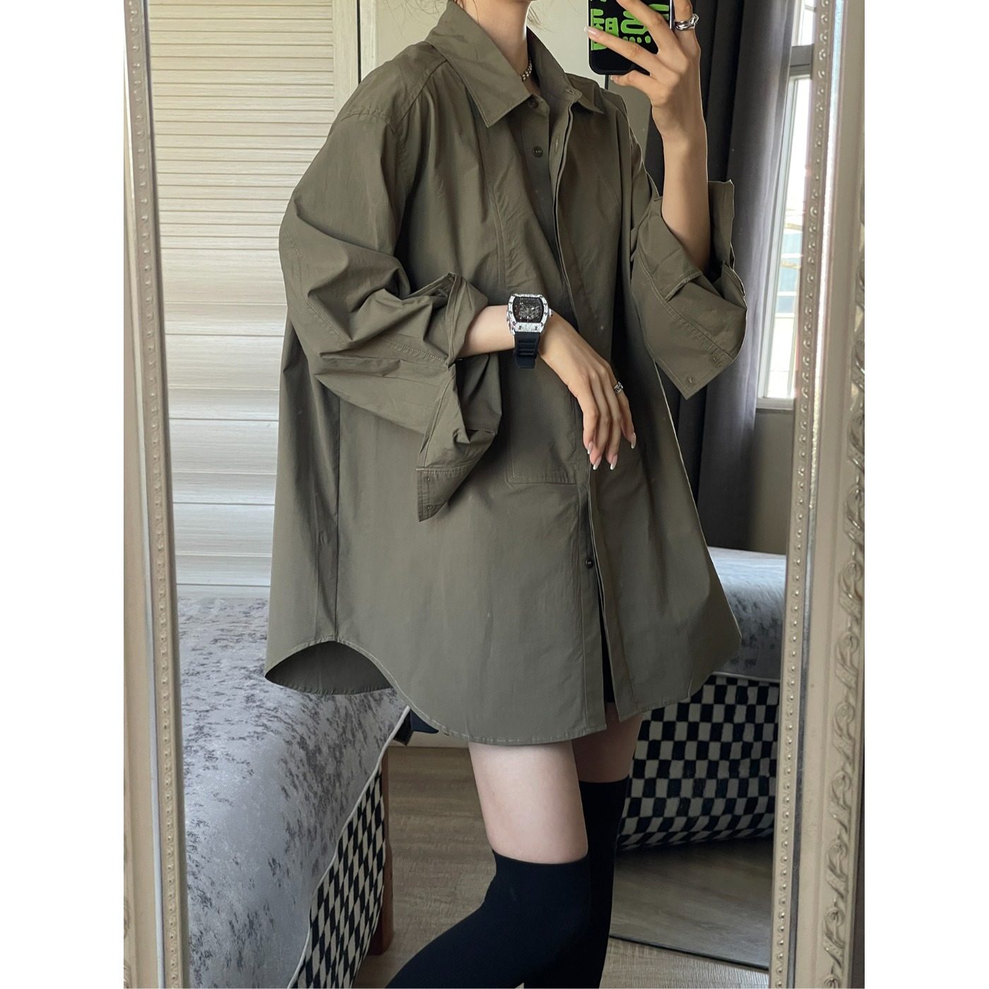 白色雪纺衫女夏季2026年新款韩系衬衫设计感小众长袖上衣女小个子