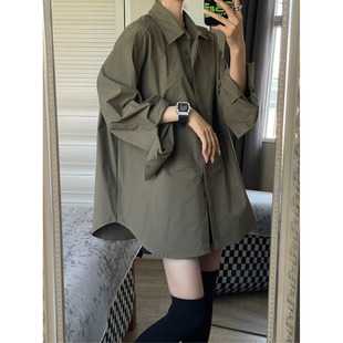 白色雪纺衫女夏季2026年新款韩系衬衫设计感小众长袖上衣女小个子