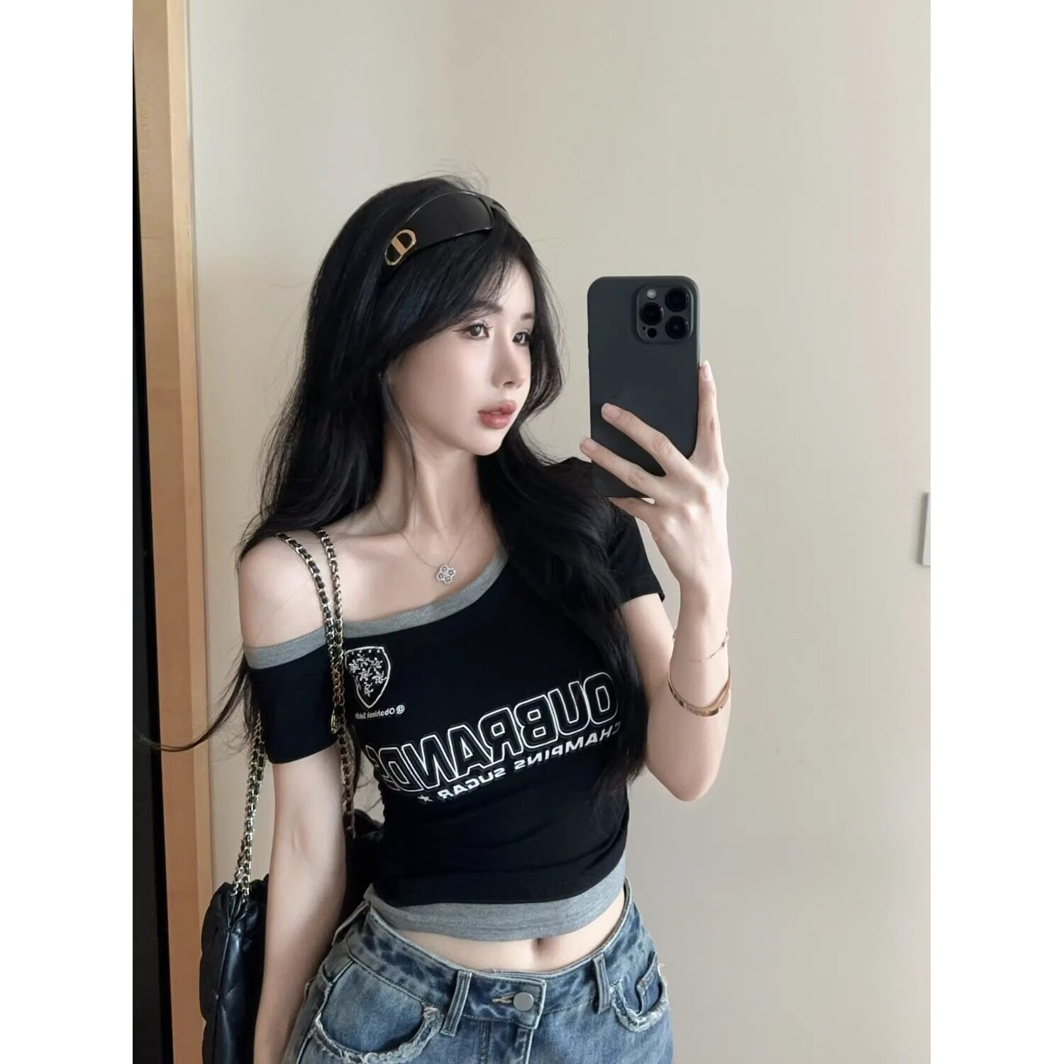 美式甜心辣妹豹纹打揽抹胸吊带背心女夏外穿时尚洋气美背露肩上衣