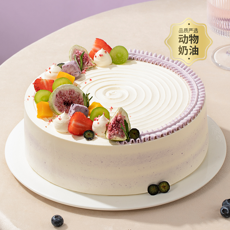 幸福西饼动物奶油芋见花果