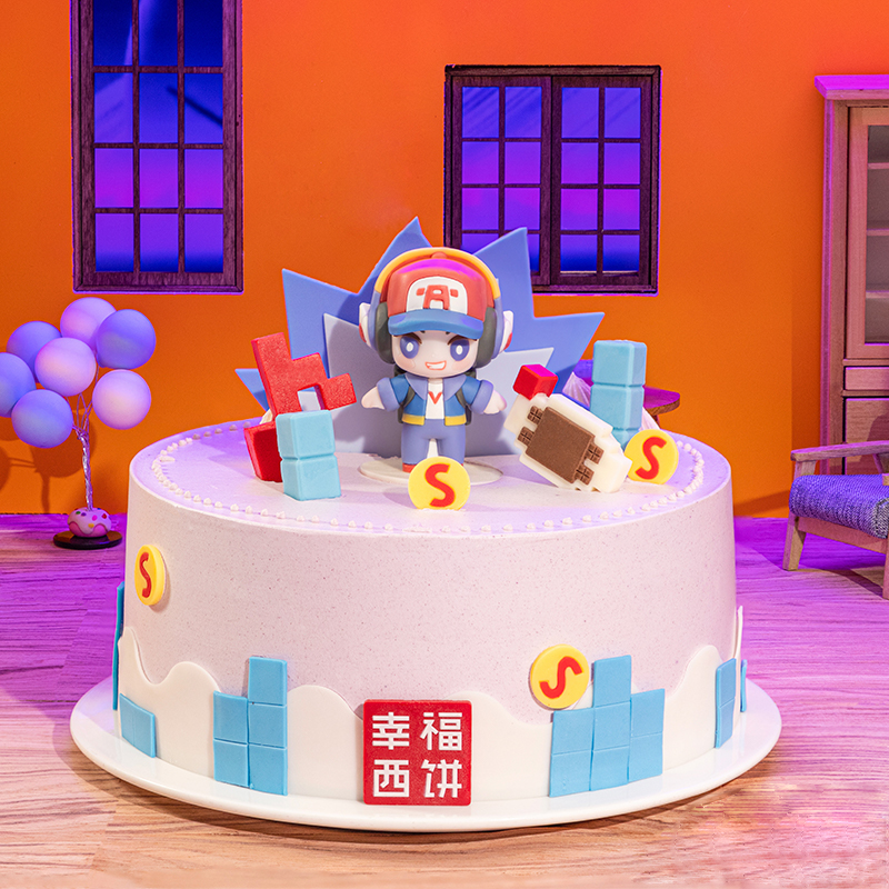 【幸福西饼&王者荣耀】鲁班七号生日蛋糕奶油深圳全国同城配送小